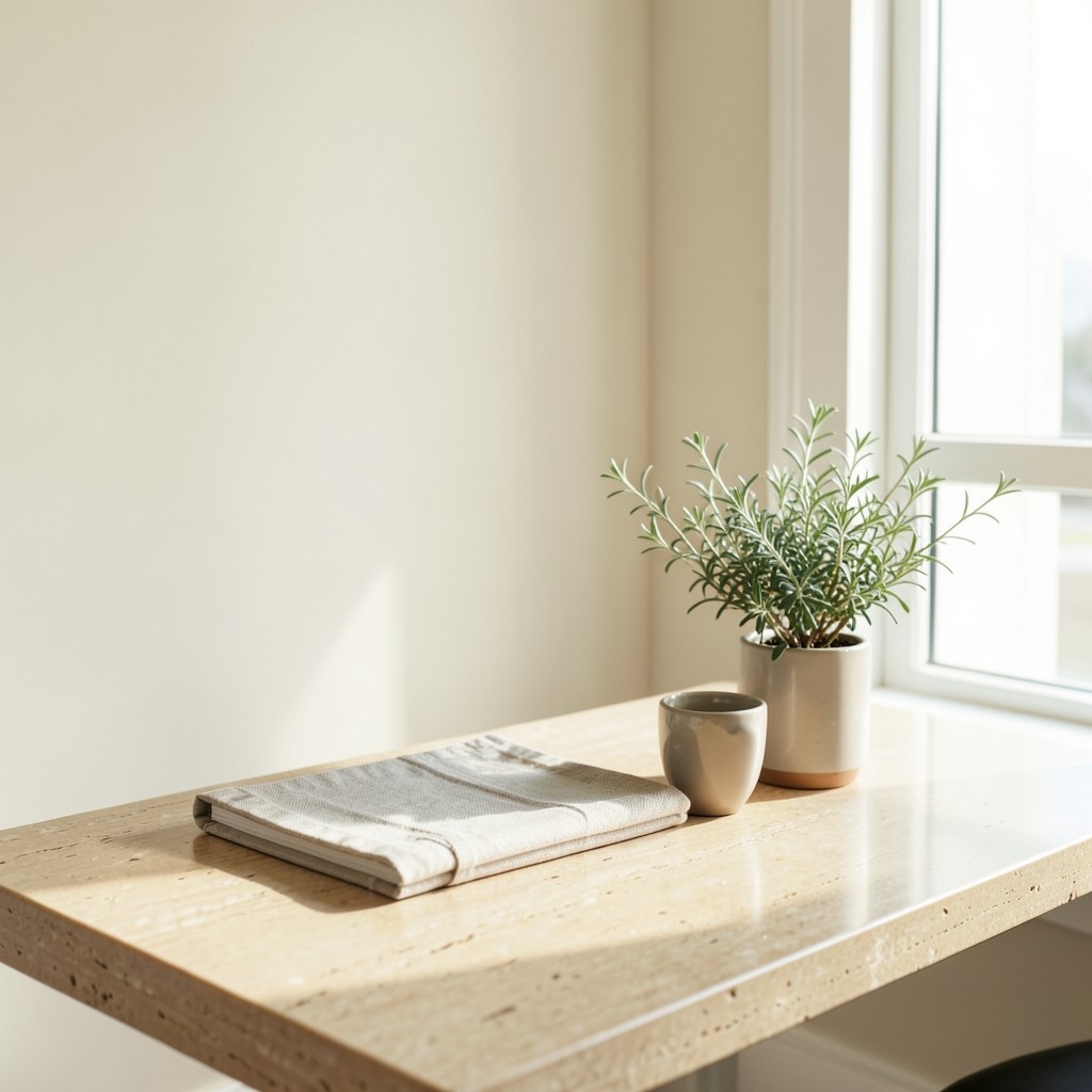 Engagement lead workspace with notebooks and soft window light
